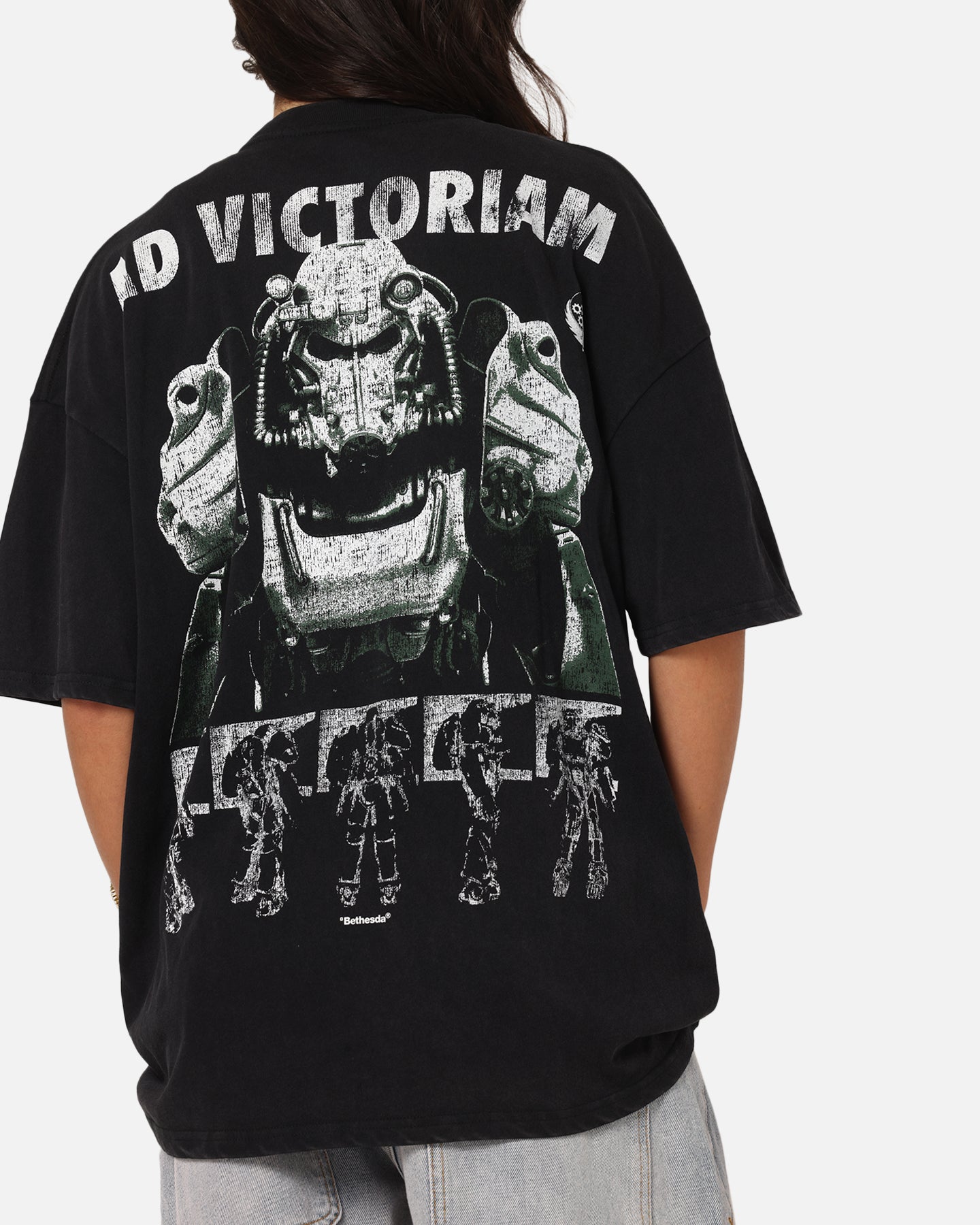 73Studio X Fallout '15 Fallout 4 Vintage T-Shirt Black Acidwash