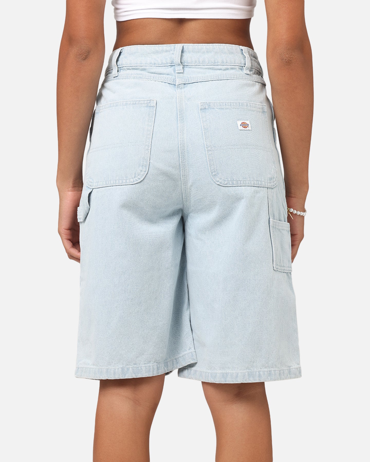 Dickies Women's Carpenter Denim Shorts Sky Blue