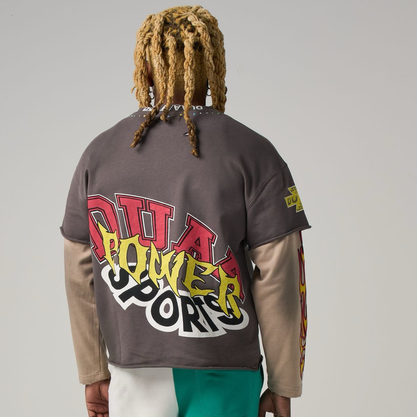 DUAA "Power" LS Tee (Charcoal/Khaki)