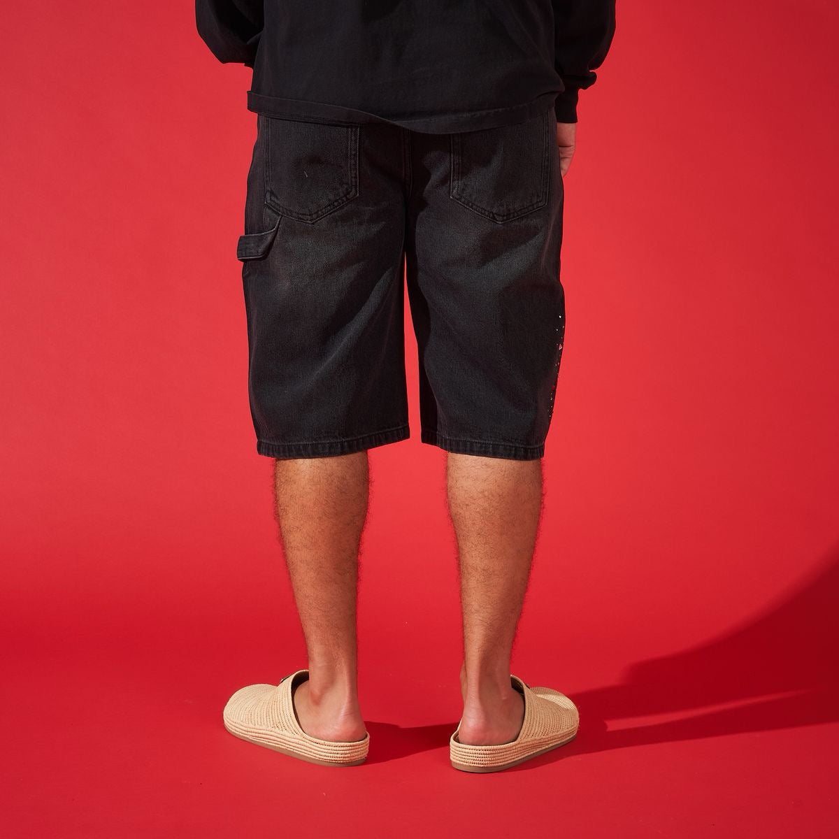 DUAA ''SUPPLICATION'' STONE BLACK DENIM SHORT