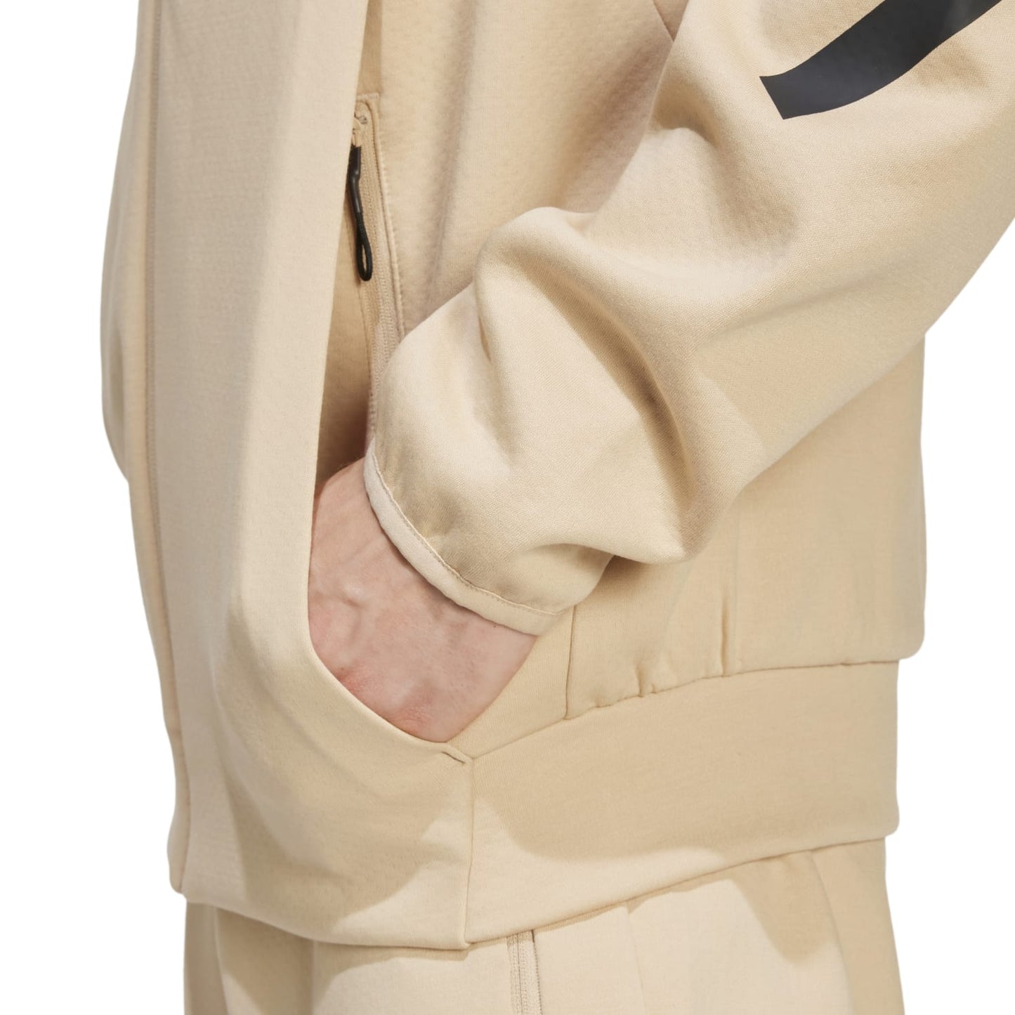 Adidas Men Z.N.E. Full Zip Hooded Track Jacket Beige JF2445