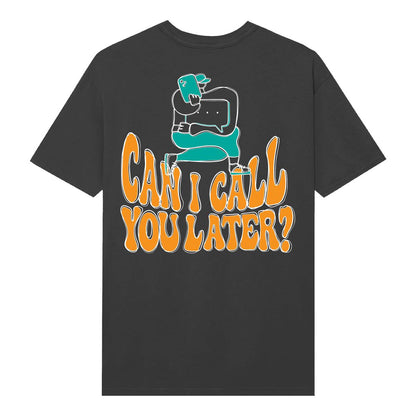 Auto Reply Call You Later T-shirt (Pirate Black)