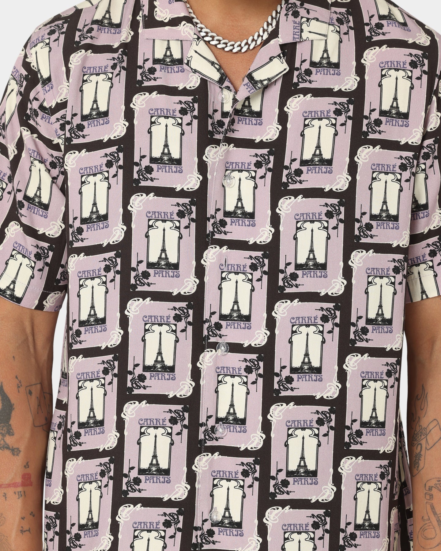 Carre Parisian Rugu Short Sleeve Button Up Shirt Multi-coloured