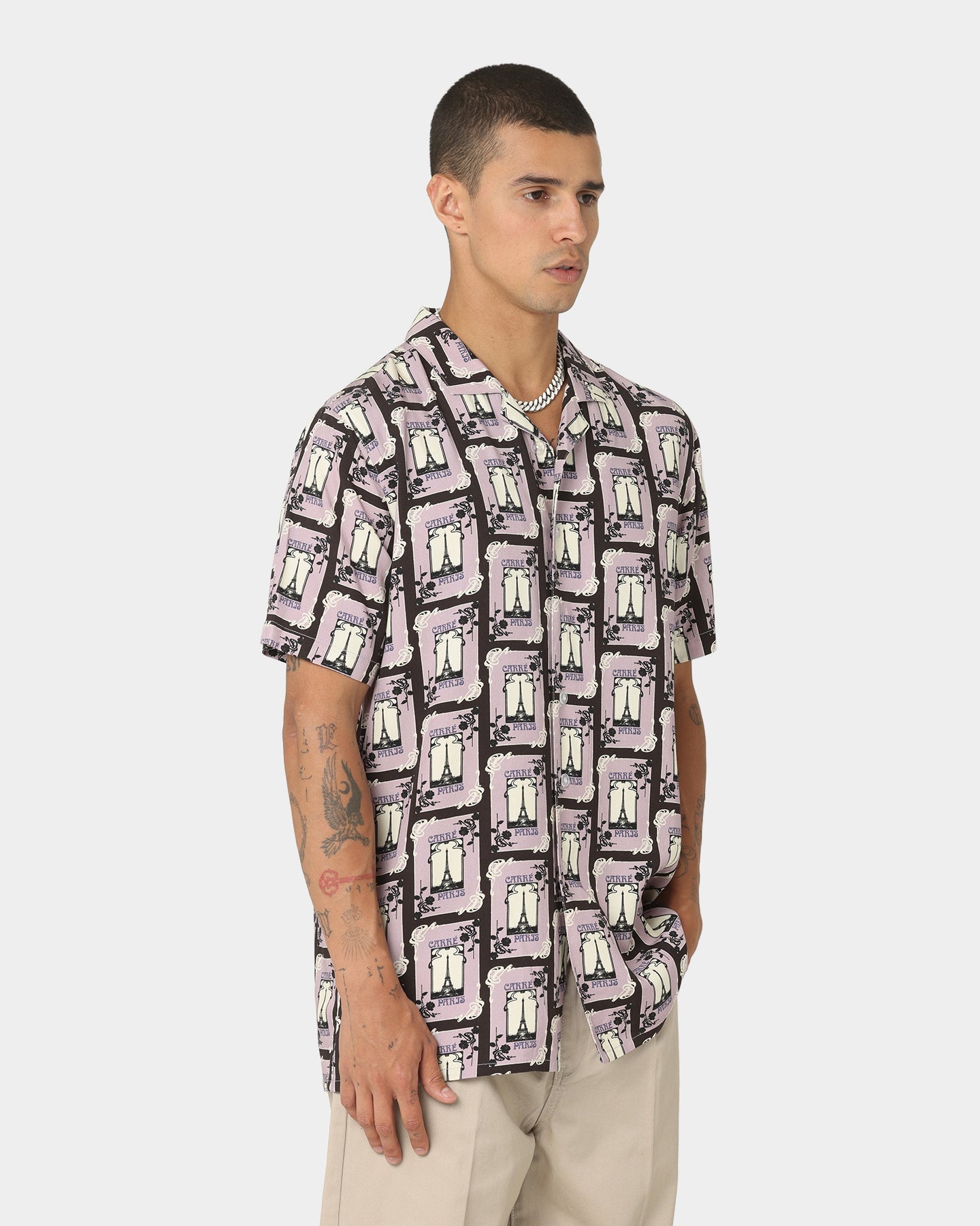 Carre Parisian Rugu Short Sleeve Button Up Shirt Multi-coloured