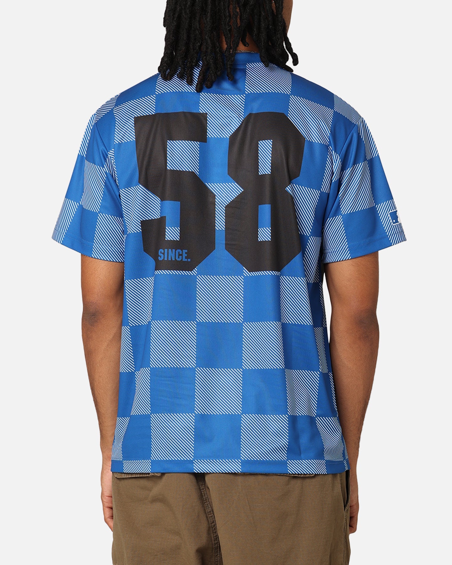 Majestic Athletic Los Angeles Dodgers Team Line Checkered Jersey White/Royal