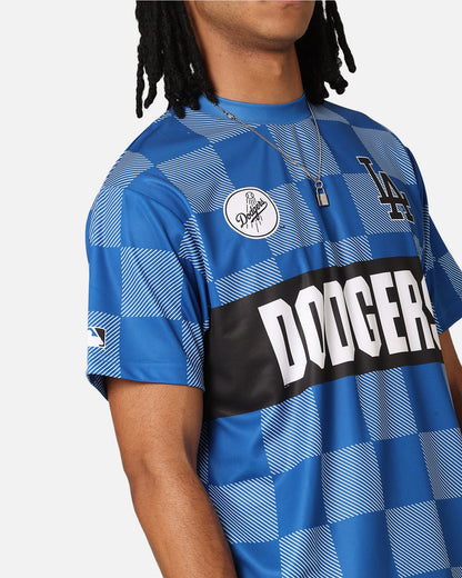 Majestic Athletic Los Angeles Dodgers Team Line Checkered Jersey White/Royal