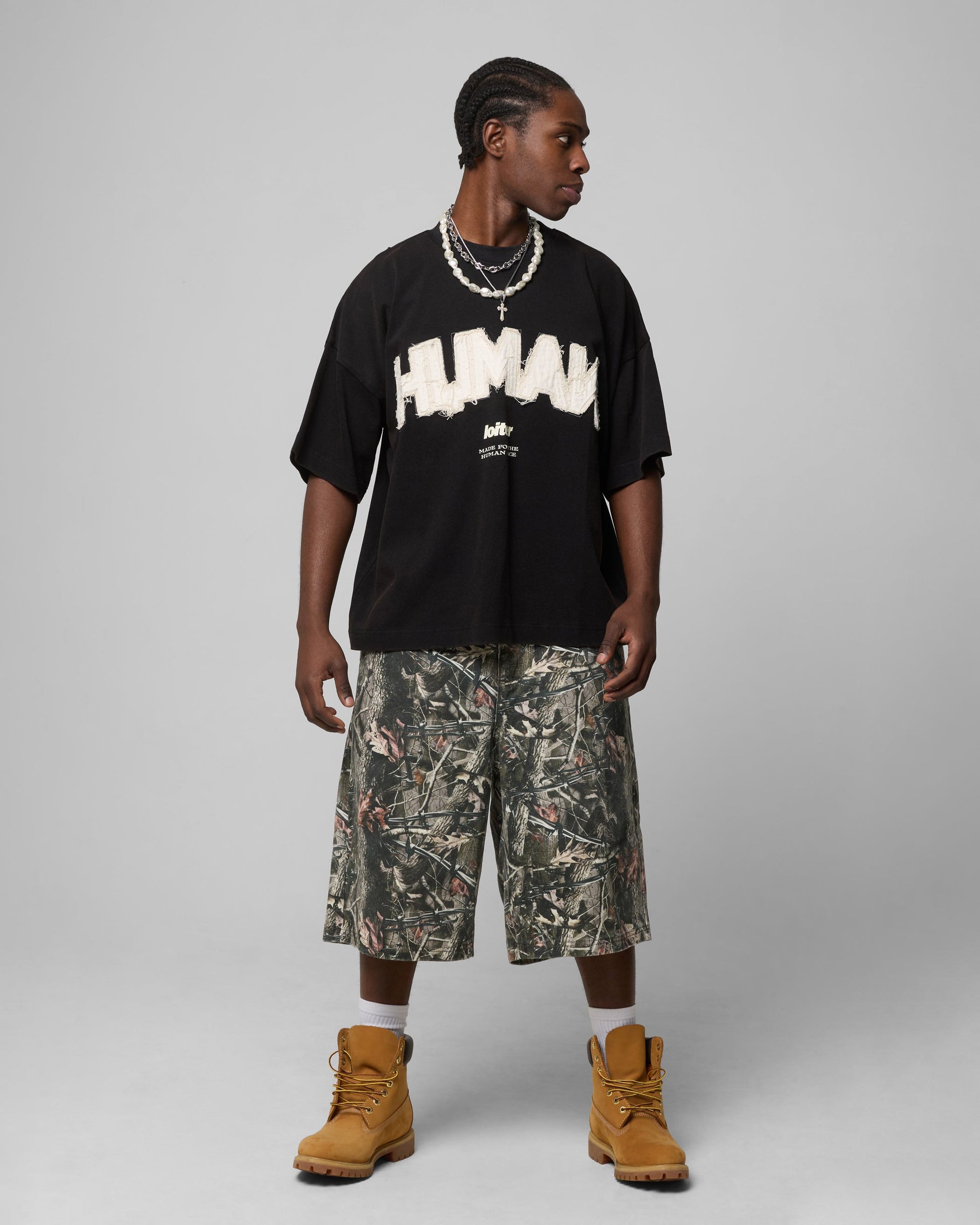 Loiter Human Box T-Shirt Vintage Black