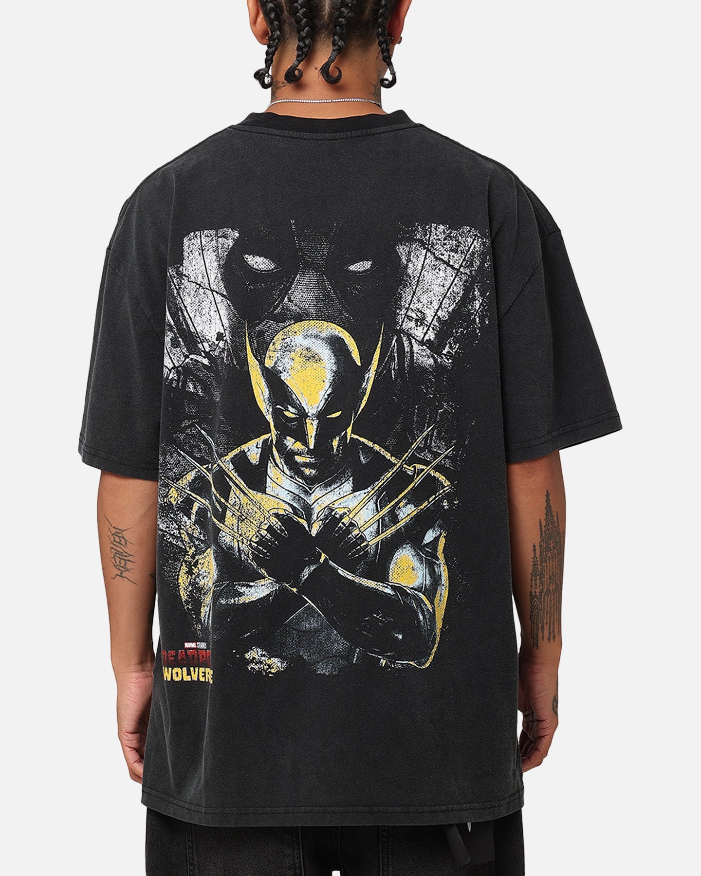 Goat Crew Marvel Deadpool and Wolverine Heavy T-Shirt Vintage Black