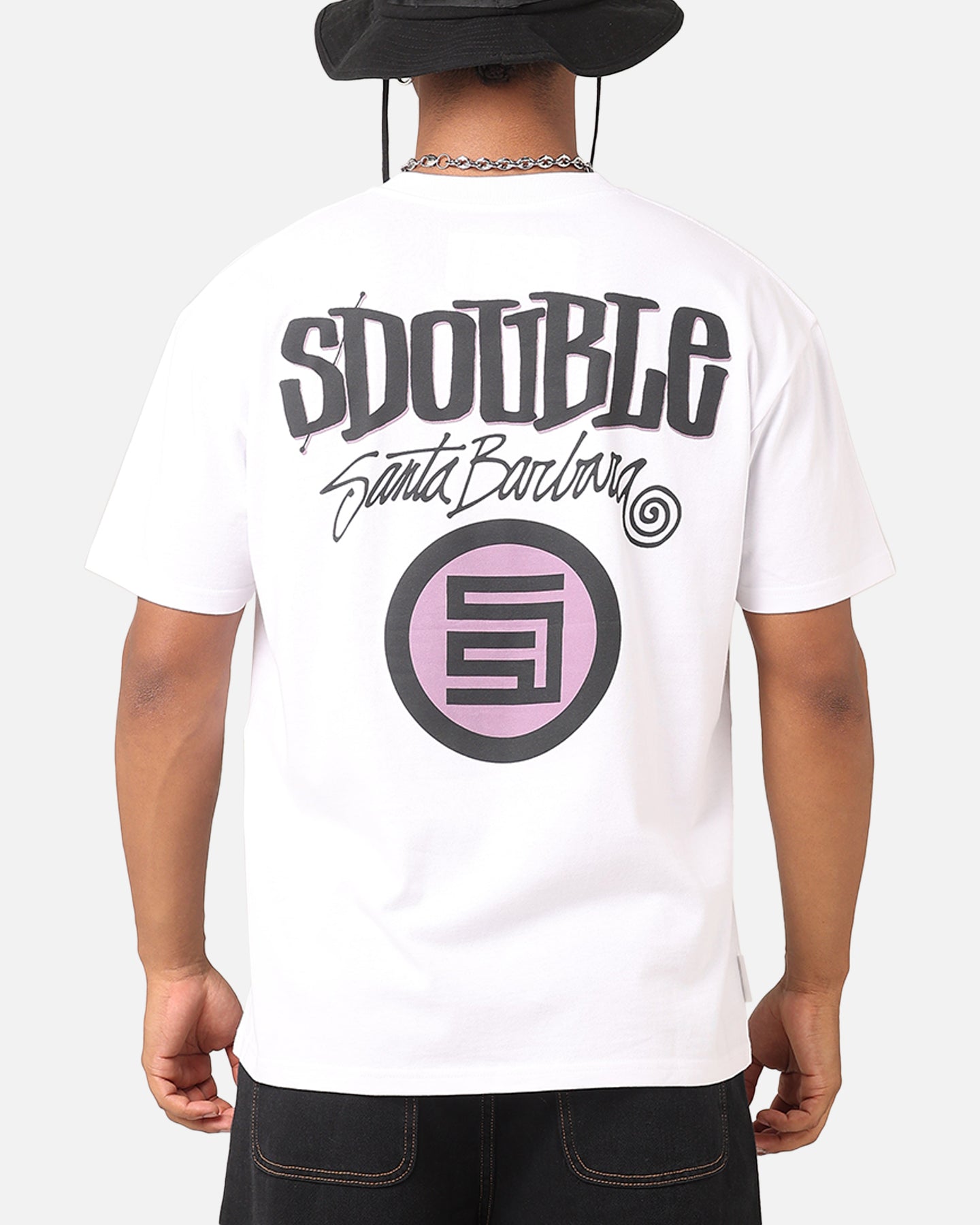 S Double Combo Platter T-Shirt Washed White