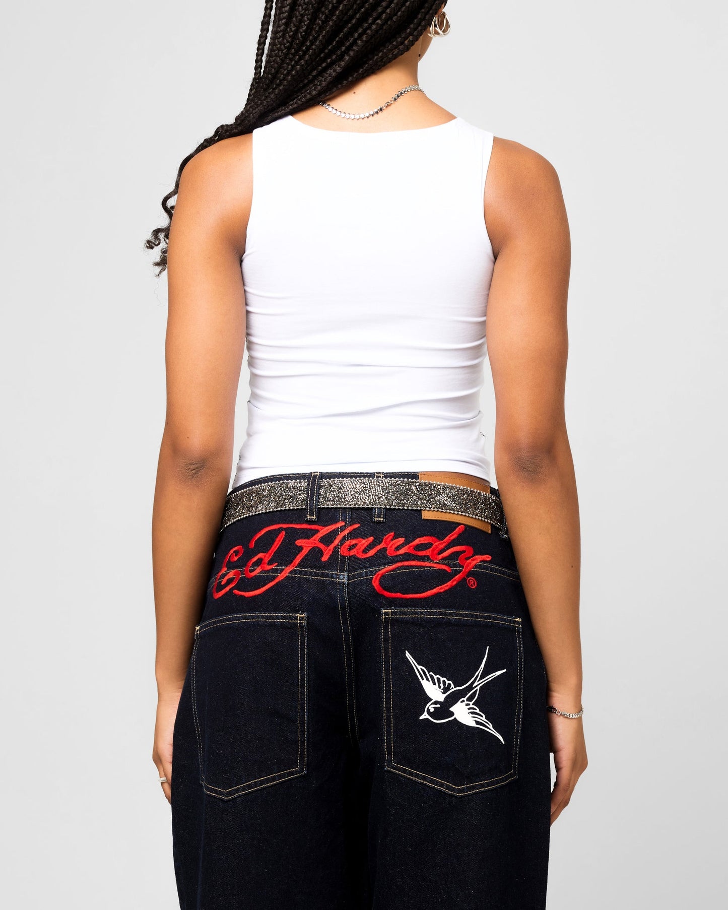 Ed Hardy Women's Dragon Tank White