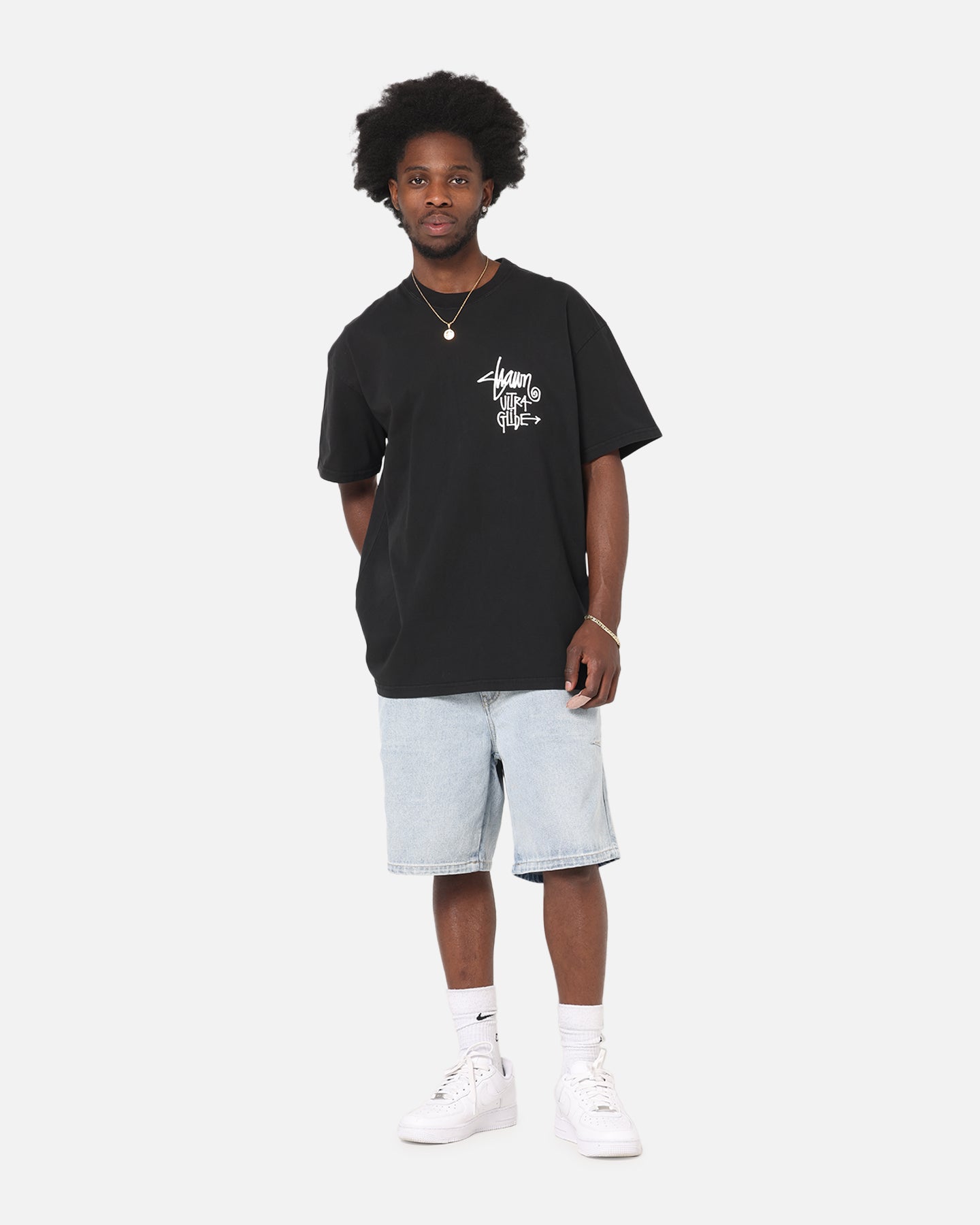 S Double Ultra Glide T-Shirt Washed Black