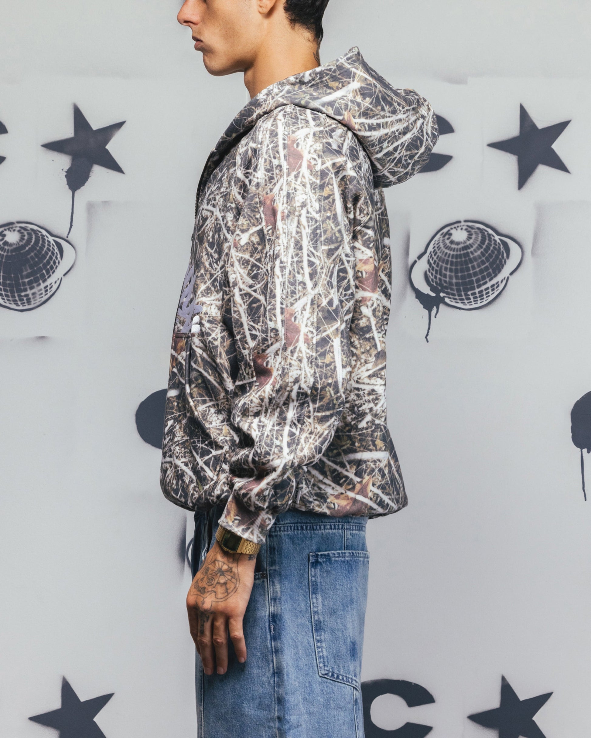 Carre Grit Zip Hoodie Real Tree Camo