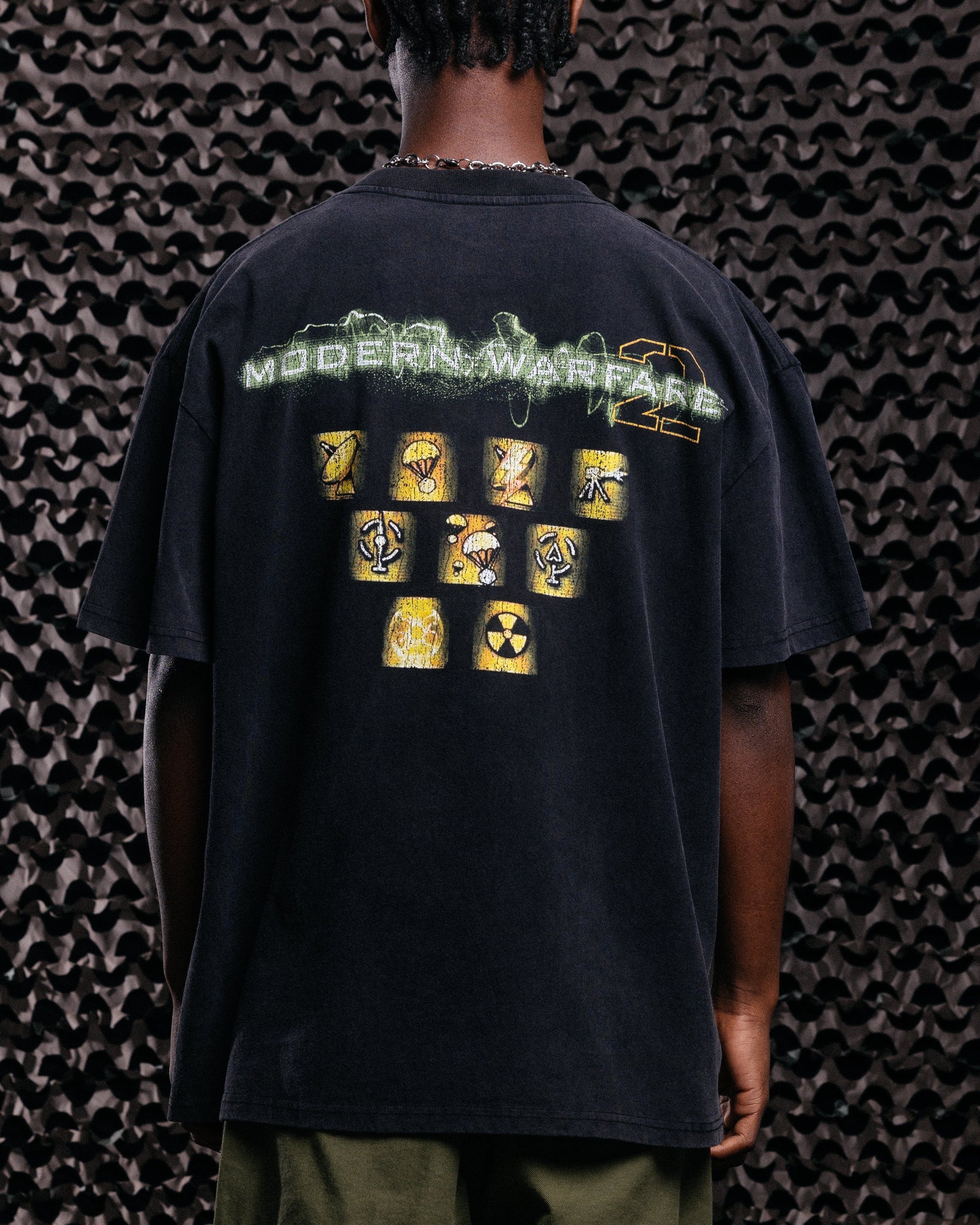 Goat Crew X Call Of Duty Modern Warfare 25 Streak Heavy T-Shirt Vintage Black