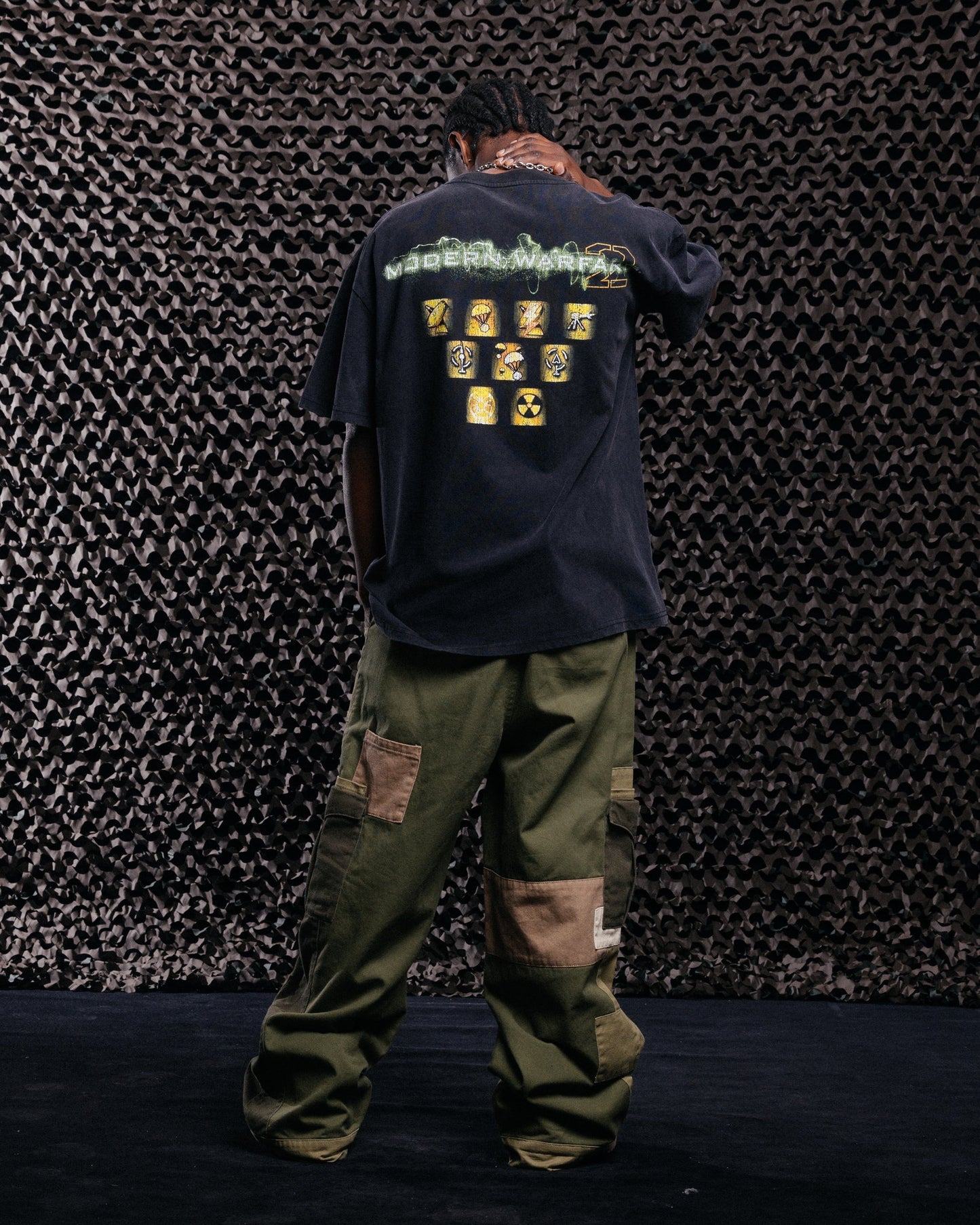 Goat Crew X Call Of Duty Modern Warfare 25 Streak Heavy T-Shirt Vintage Black