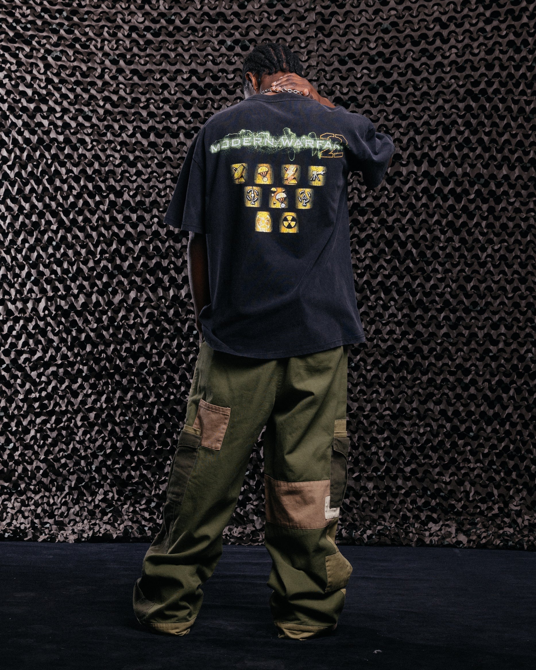 Goat Crew X Call Of Duty Modern Warfare 25 Streak Heavy T-Shirt Vintage Black