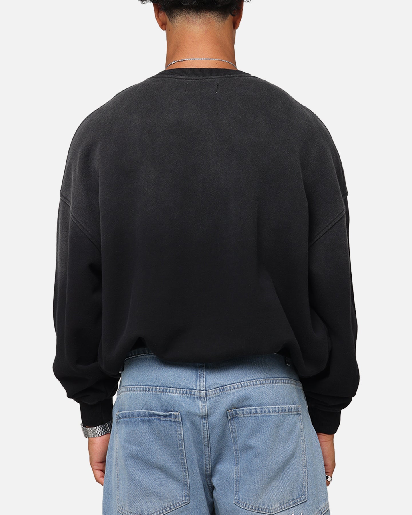 Saint Morta Spray Logo Crewneck Black