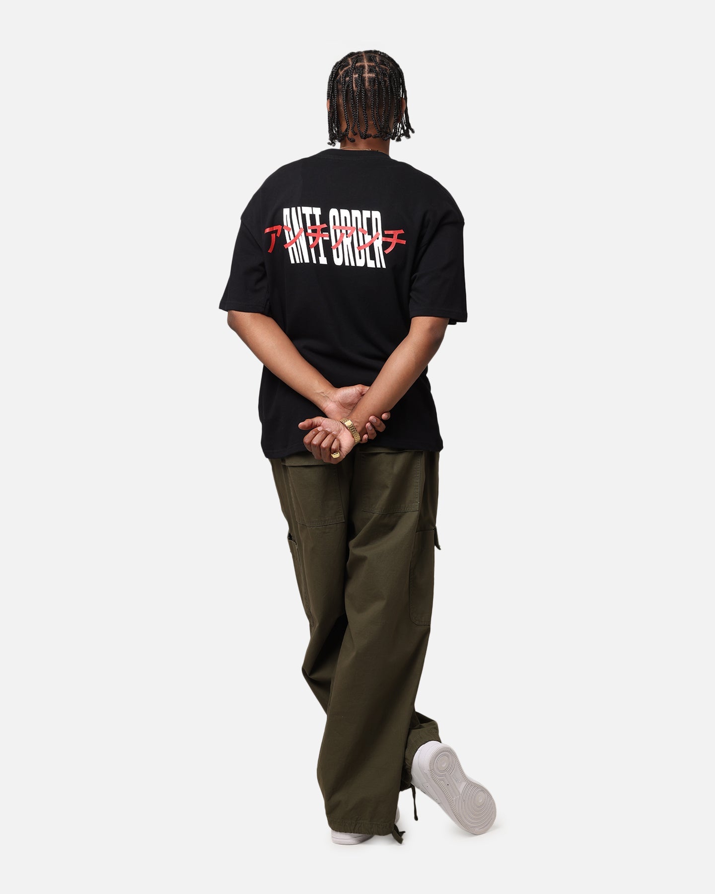 The Anti Order Junya Drop Shoulder T-Shirt Black