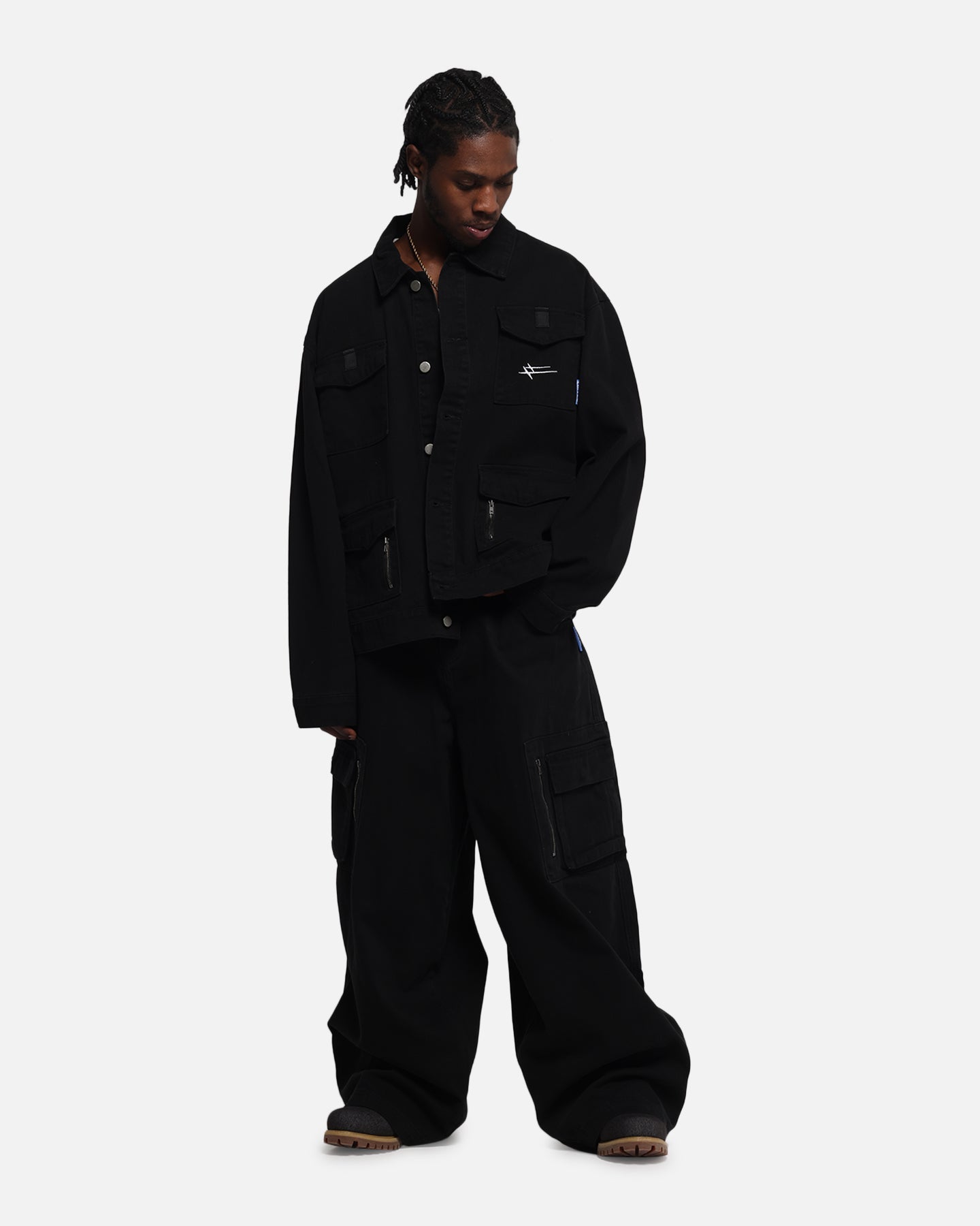 Loiter Combat Utility Jacket Washed Black