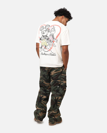 Goat Crew Disney’s Mickey Mouse & Minnie Mouse Heavy T-Shirt Off White