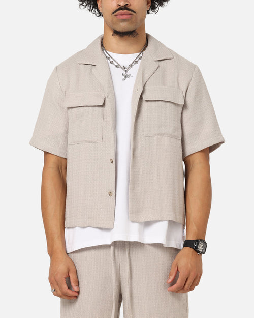XXIII Textured Button Up Shirt Stone