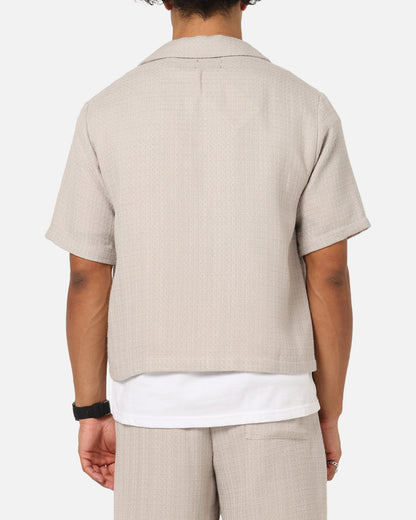 XXIII Textured Button Up Shirt Stone