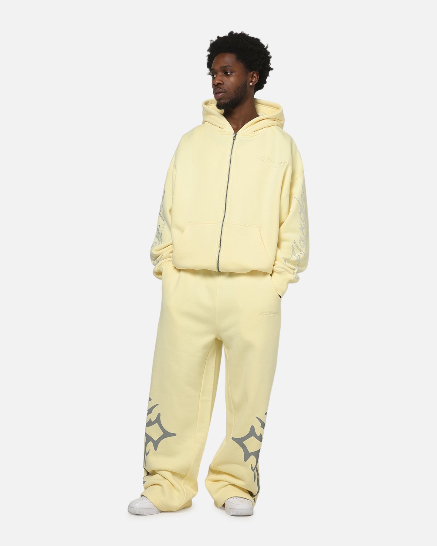 Ed Hardy Trinity Zip Hoodie Butter Yellow
