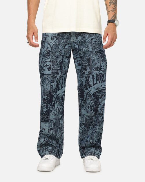 X-Large Comic Denim Pants Indigo