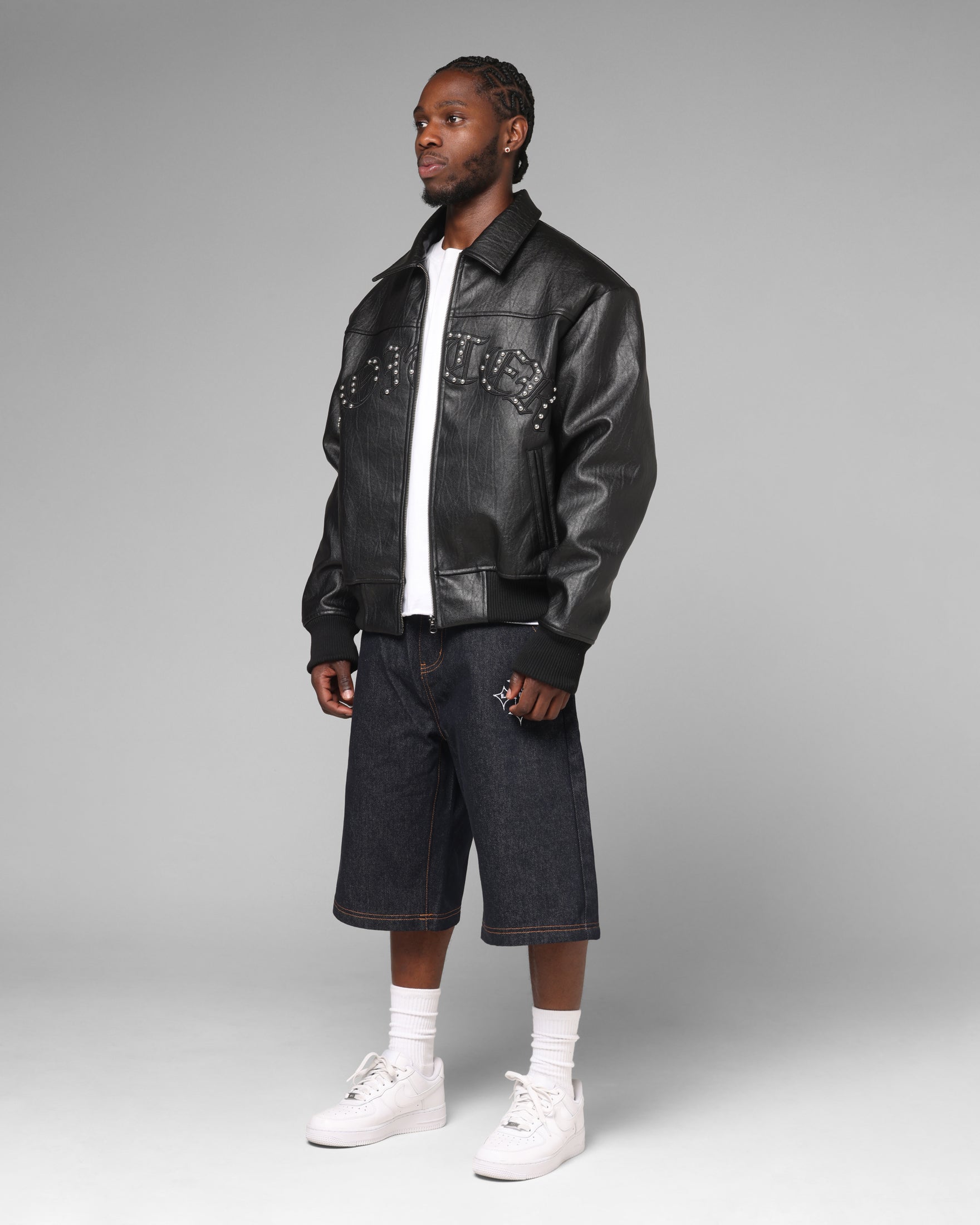 Loiter Imperial Vegan Leather Jacket Black