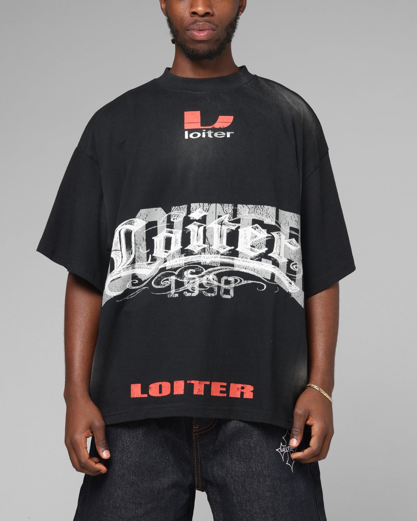 Loiter Lowrider Vintage T-Shirt Washed Black