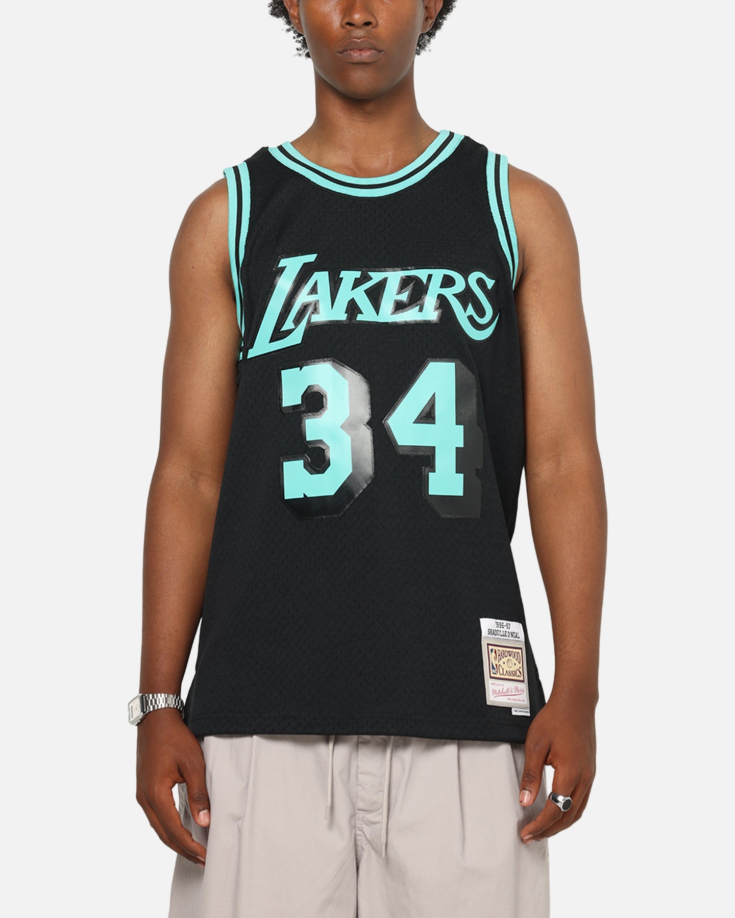 Mitchell & Ness Los Angeles Lakers Shaquille O'Neal 'Cool Blue' Swing Jersey Black/Blue