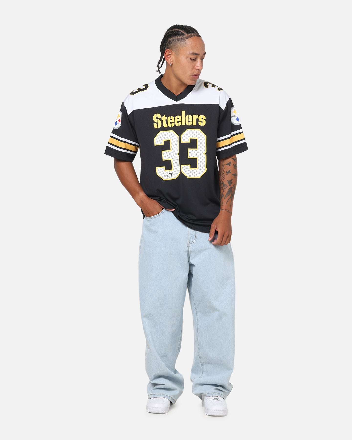 Majestic Athletic Pittsburgh Steelers Glenver Mesh Oversized T-Shirt Black