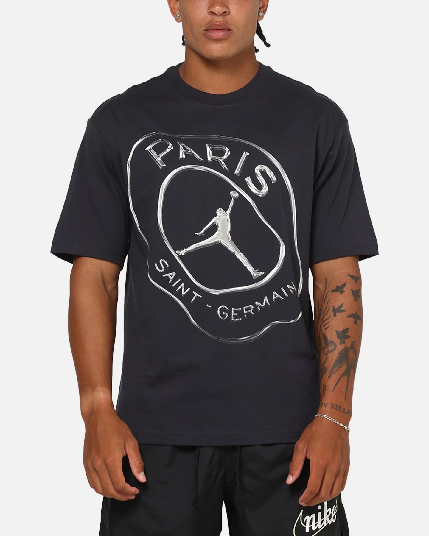 Jordan Jumpman Paris Saint-Germain Practice T-Shirt Oil Gre/White