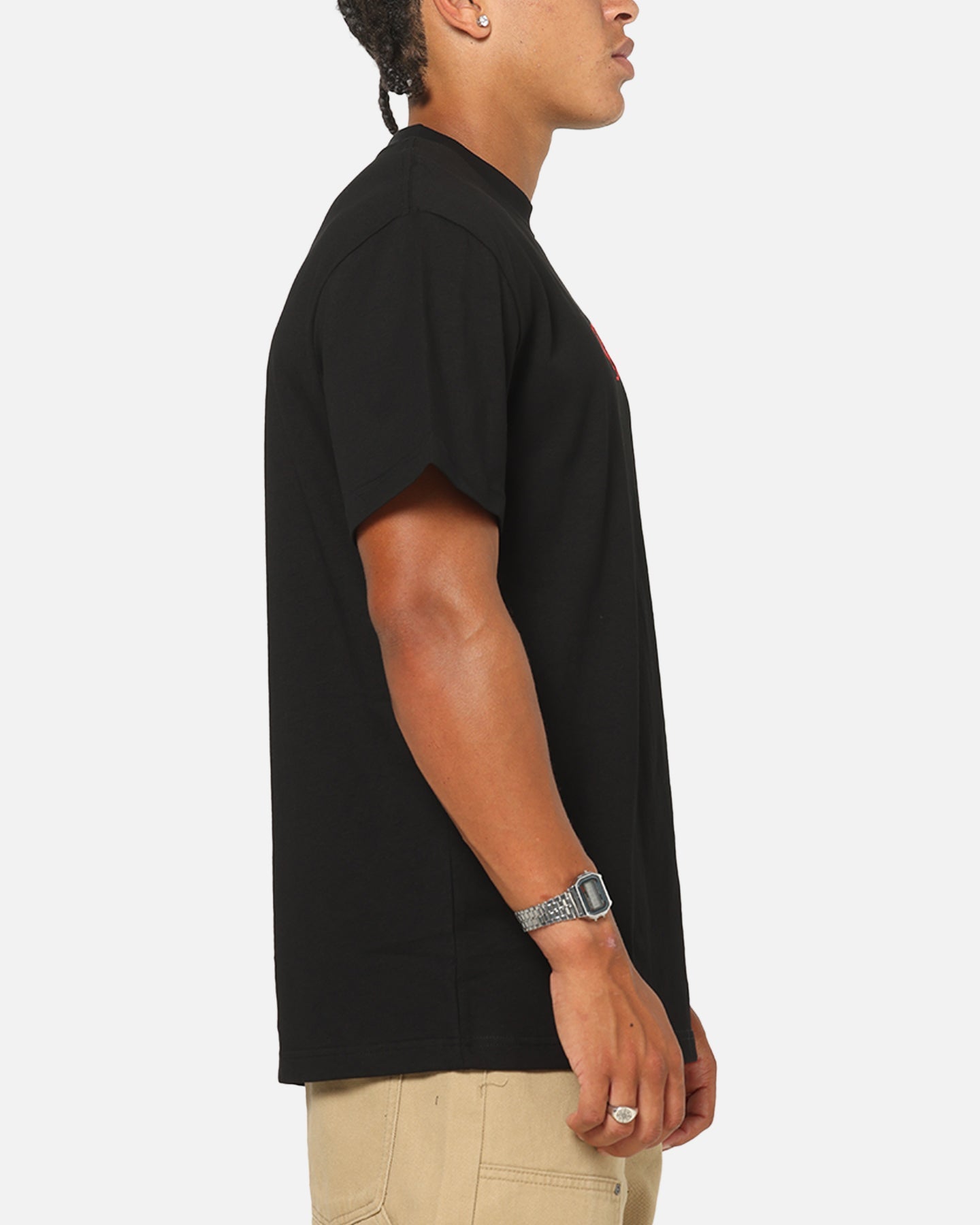 Von Dutch Distressed Embroidered Patch T-Shirt Black