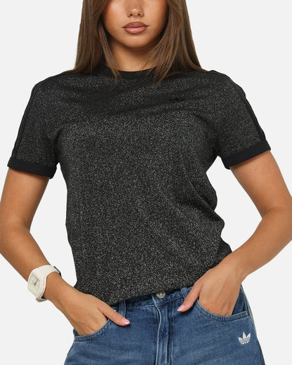 Adidas Women's Lurex Cali T-Shirt Black