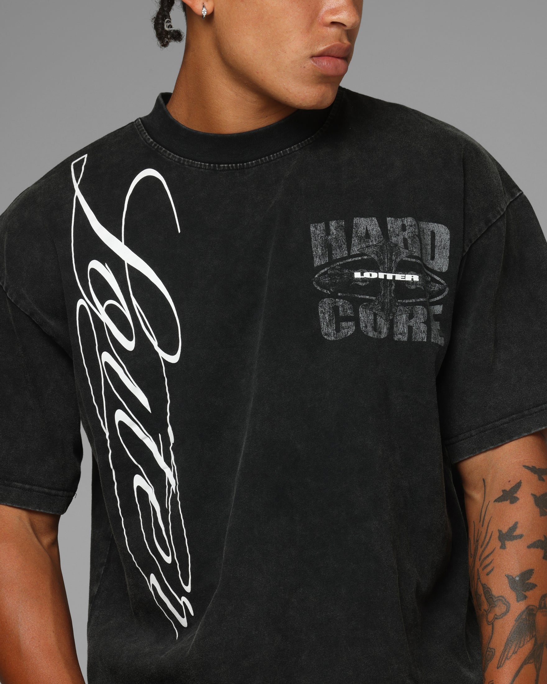 Loiter Chrome Dome T-Shirt Washed Black