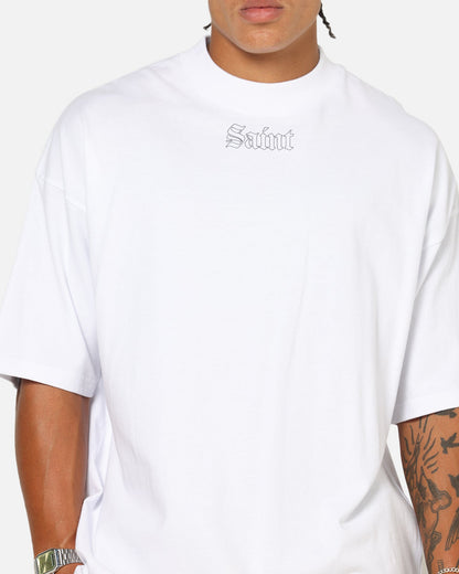 Saint Morta Vigil Mock Neck T-Shirt White