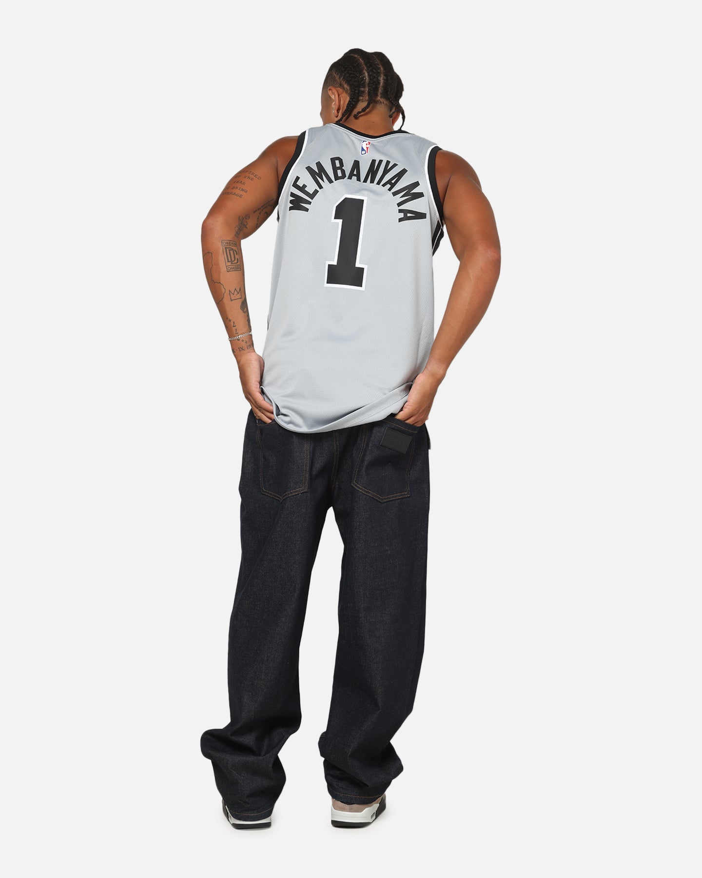 Nike Victor Wembanyama San Antonio Spurs 2025/26 Statement Edition Dri-FIT NBA Swingman Jersey Silver