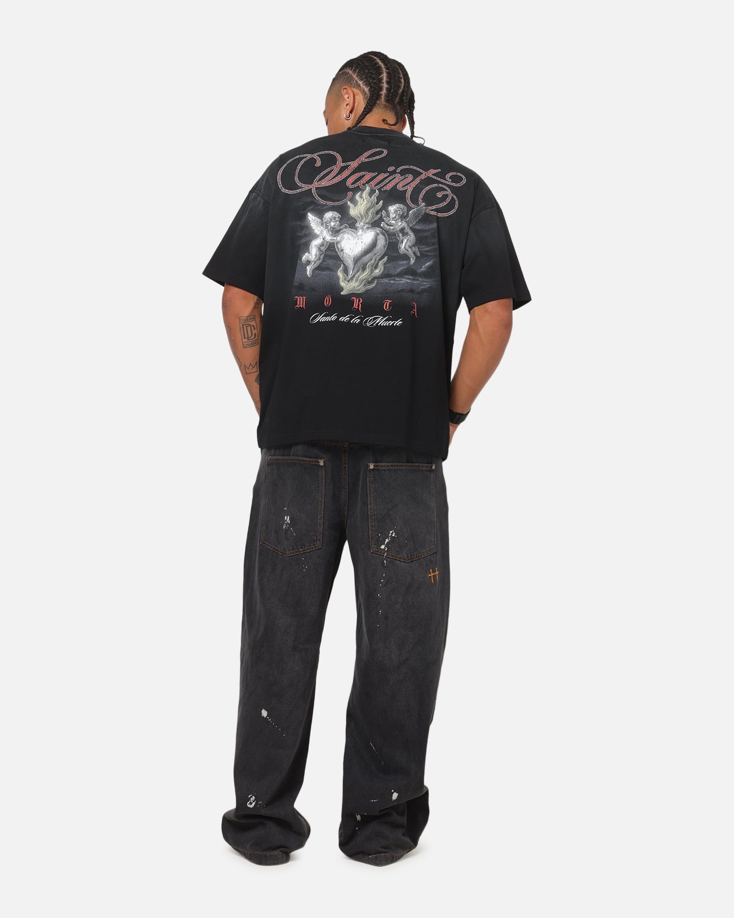 Saint Morta Heavens Kitchen Boxy T-Shirt Black Wash