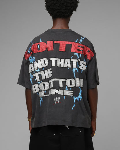 Loiter X WWE Stone Cold Rhinestone T-Shirt Black