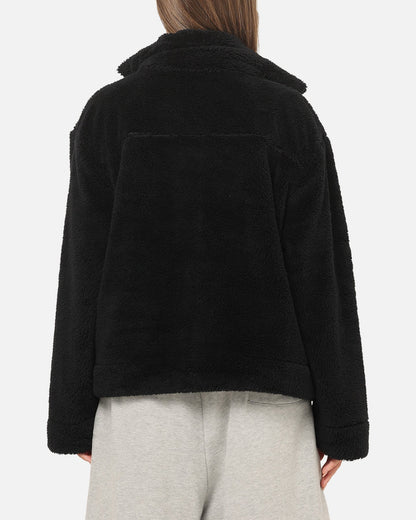 Nike Women's Sportswear Essential High-Pile Fleece Jacket Black/Sail
