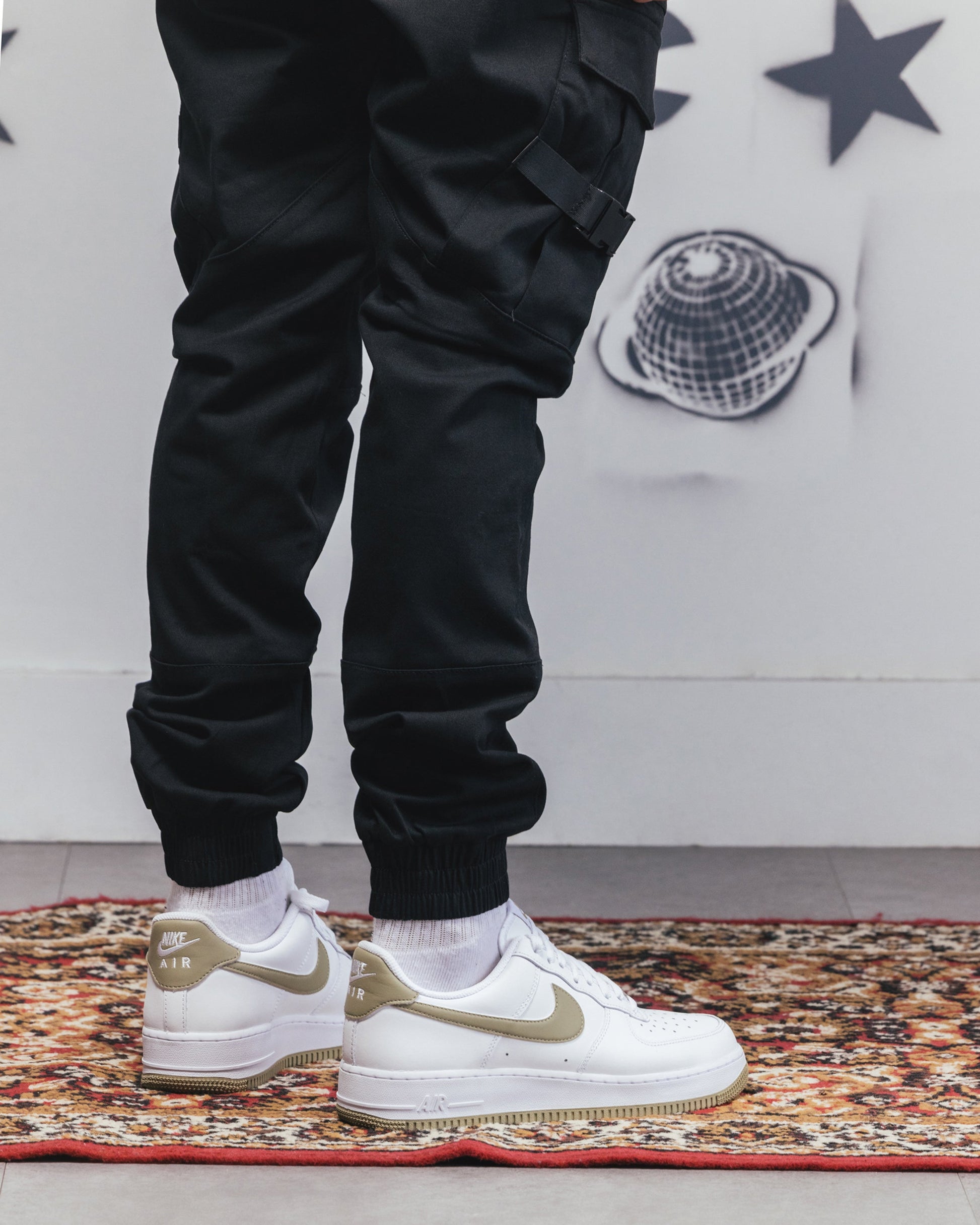 Carré Reflective Transition Cargo Joggers Black/Multi-coloured