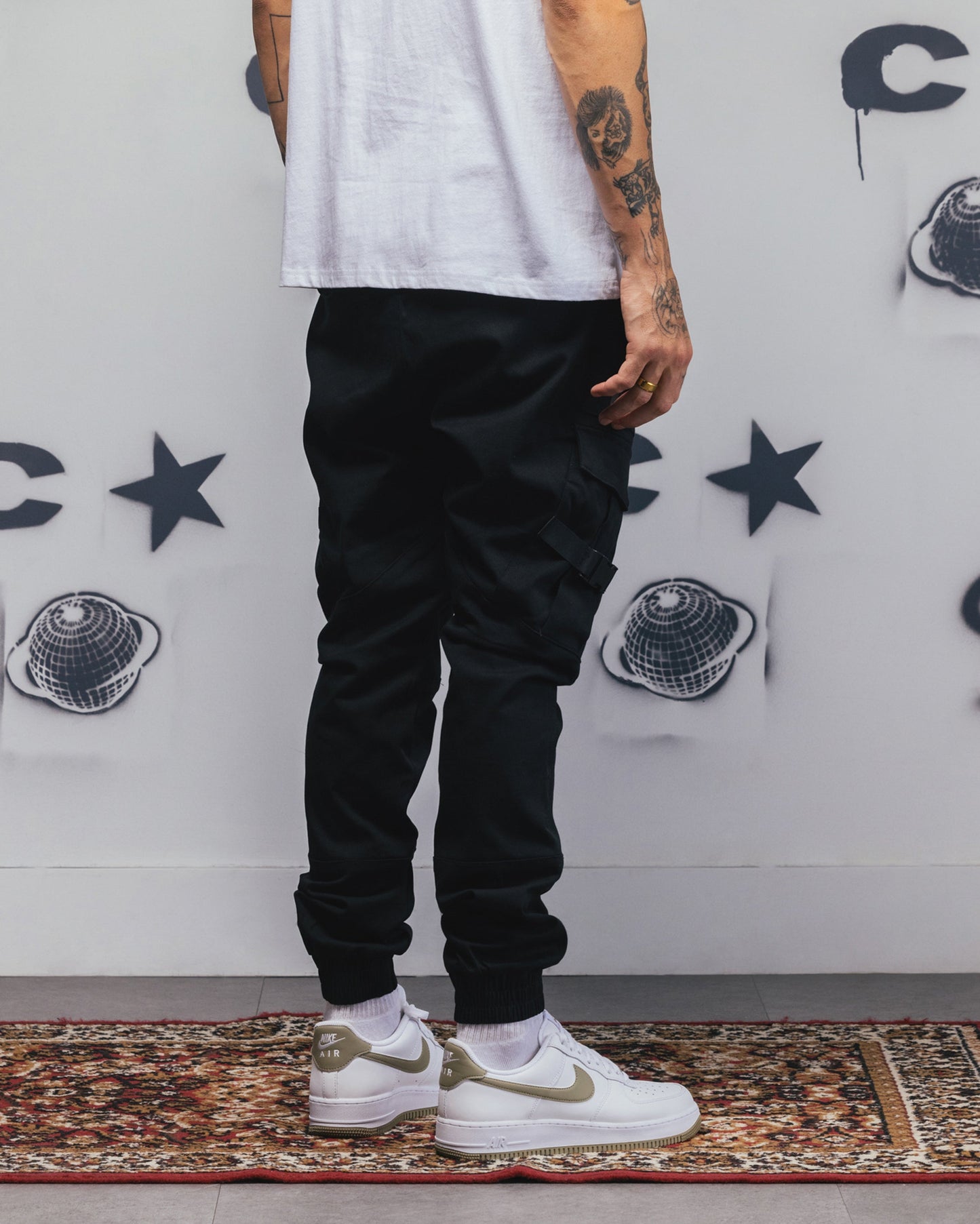 Carré Reflective Transition Cargo Joggers Black/Multi-coloured
