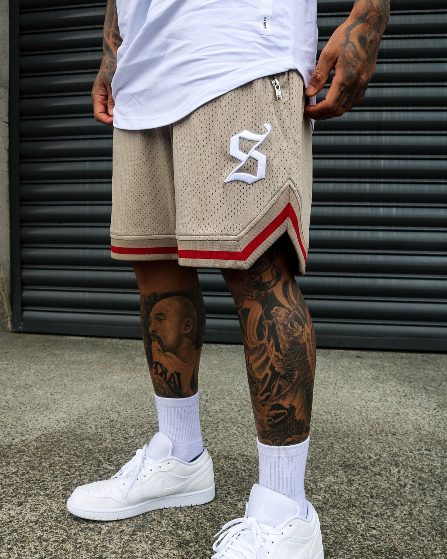 Saint Morta Envogue All-Star Basketball Shorts Stone/Red