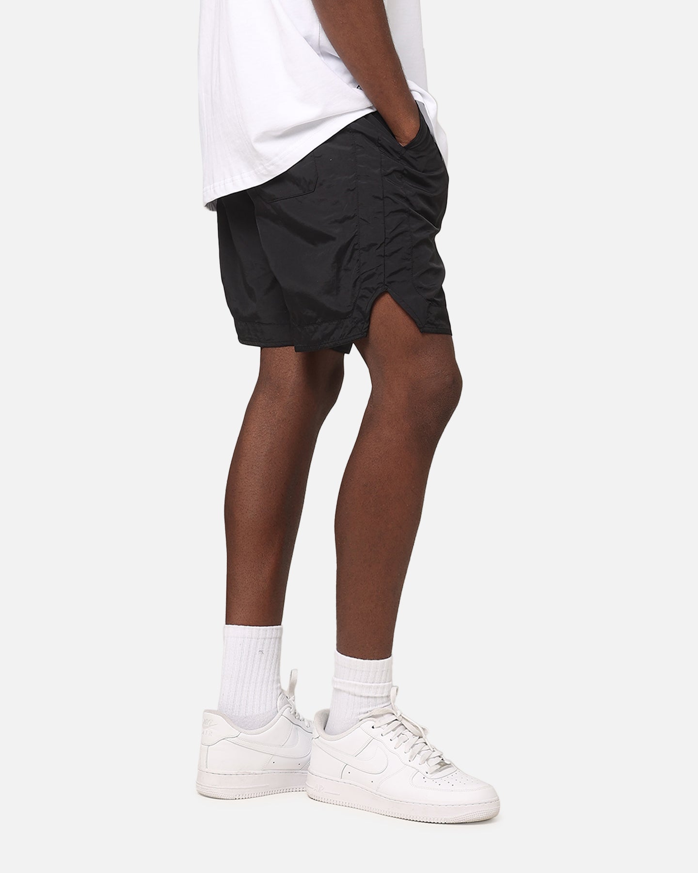 Saint Morta Gothic Nylon Shorts Black
