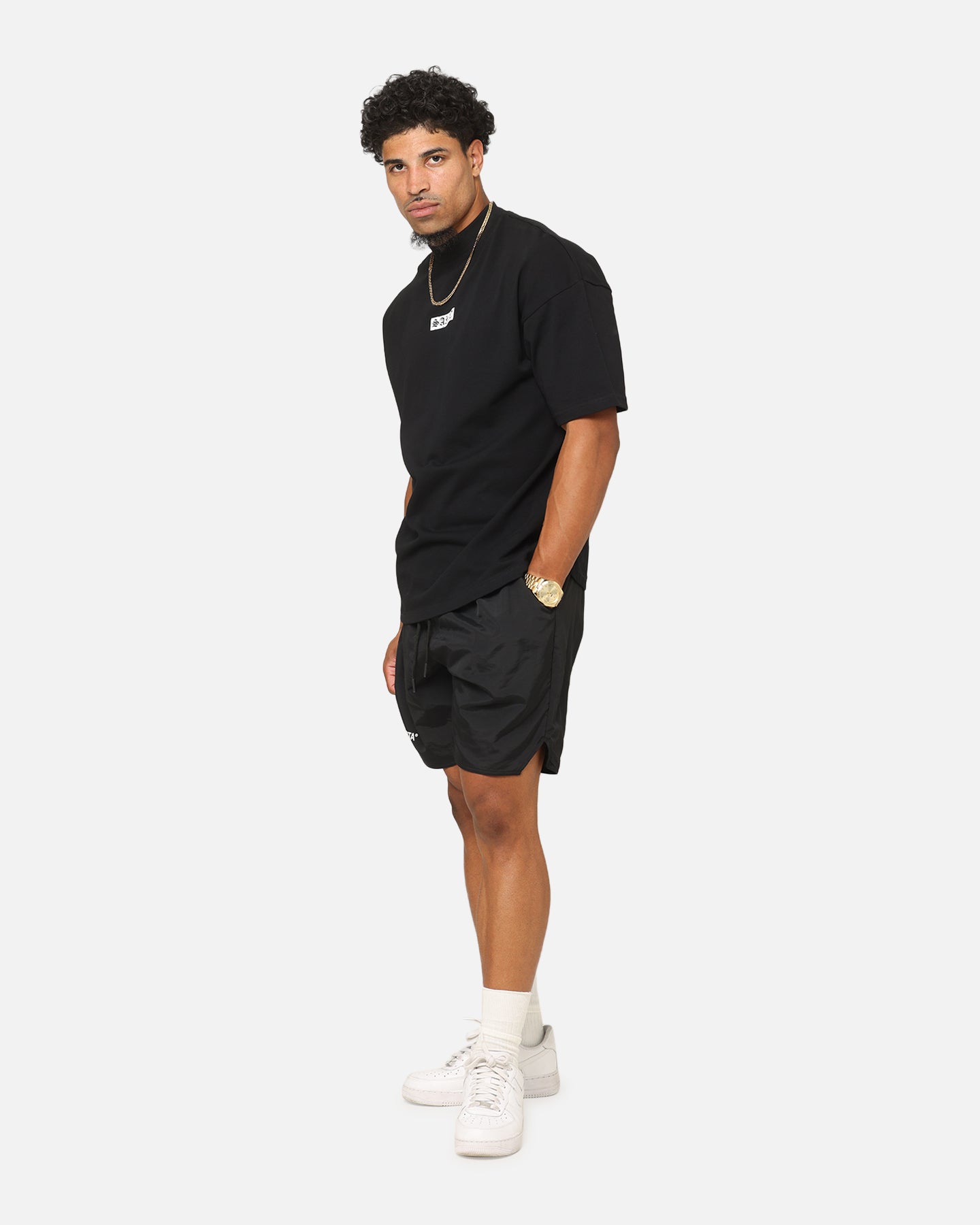 Saint Morta Official Nylon Shorts Black