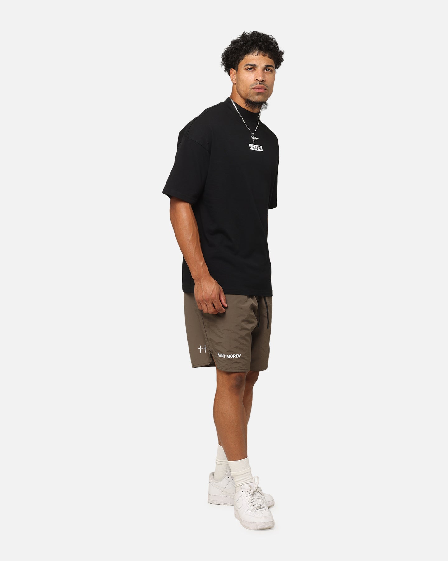 Saint Morta Official Nylon Shorts Dark Brown