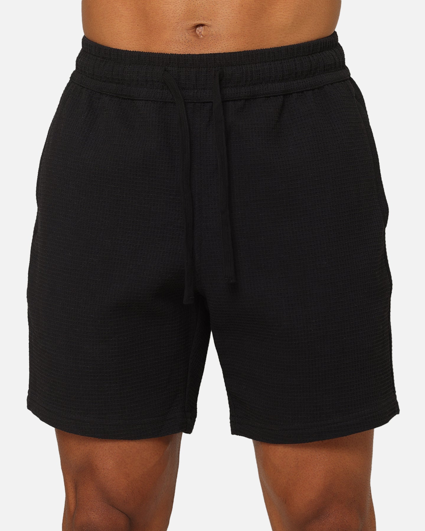 Carre Waffle Shorts Black