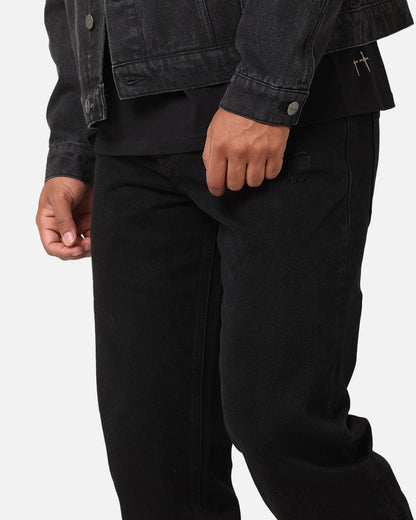 Saint Morta Psykhe Distressed Jeans Washed Black