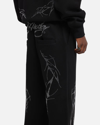 Ed Hardy Cyber Rhinestone Track Pants Black