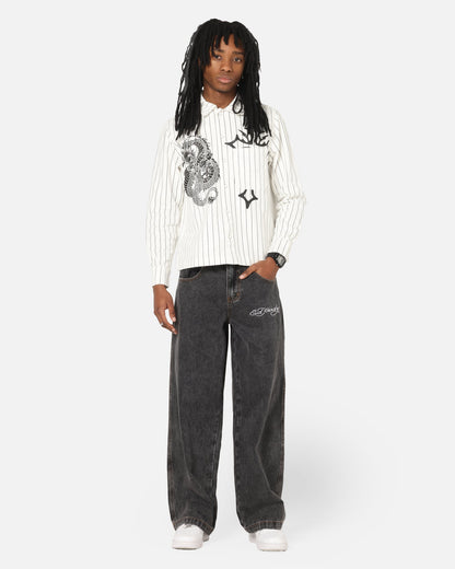 Ed Hardy Wide Leg Jeans Black